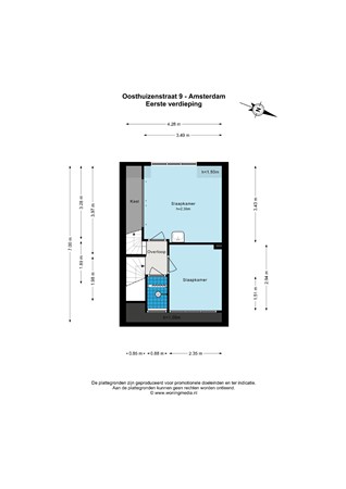 Floor plan - Oosthuizenstraat 9, 1023 TW Amsterdam 